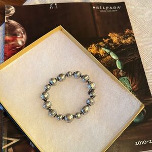 Silpada Atmospheric Stretch Bracelet Sterling Silver